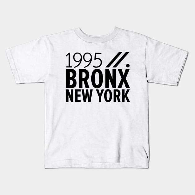 Bronx NY Birth Year Collection - Represent Your Roots 1995 in Style Kids T-Shirt by Boogosh